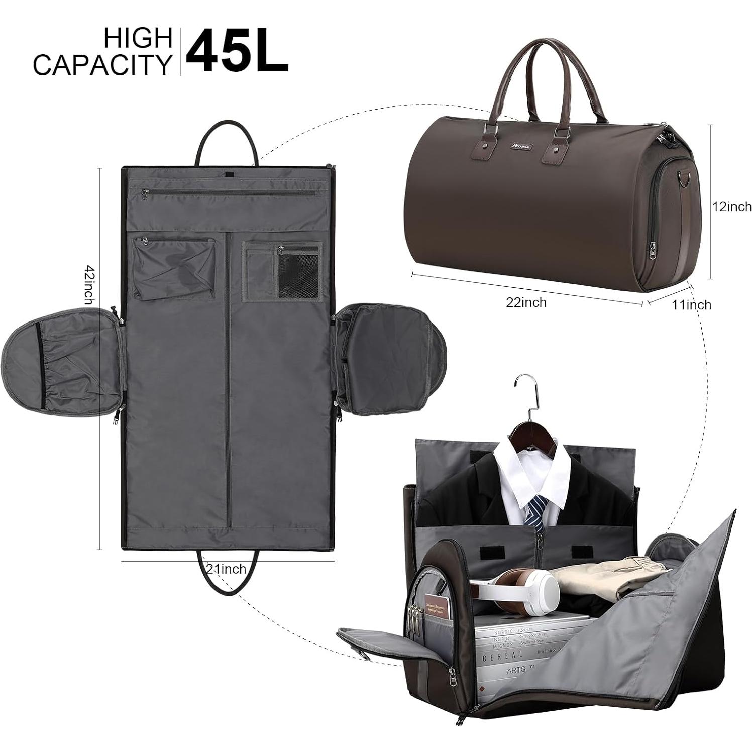 Bolsa de Ropa Convertible Modoker 45L Impermeable Marrón