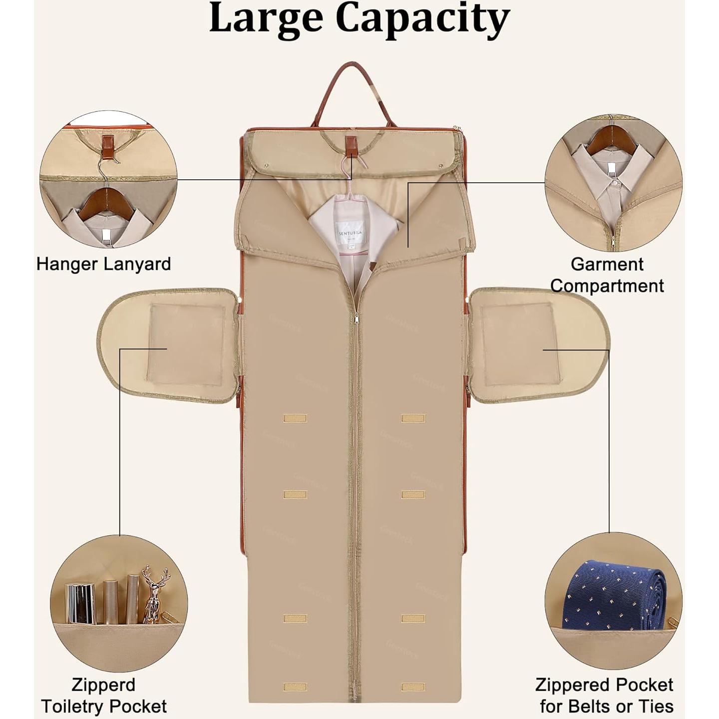 Bolsa de Viaje de Ropa VALUEQLO Grande 2 en 1 con Funda para Zapatos