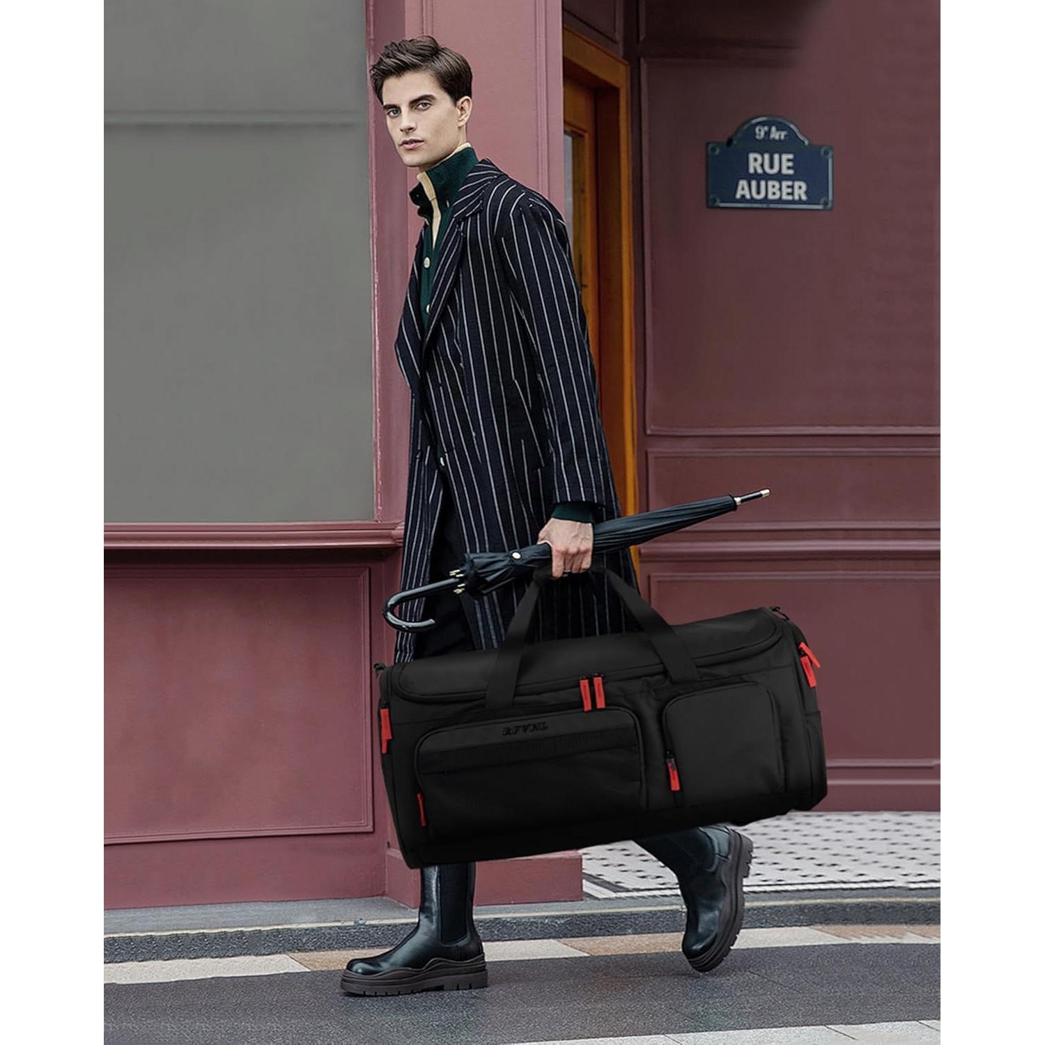 Bolsa de viaje impermeable RFVNL 70L 3 en 1 con compartimento para zapatos