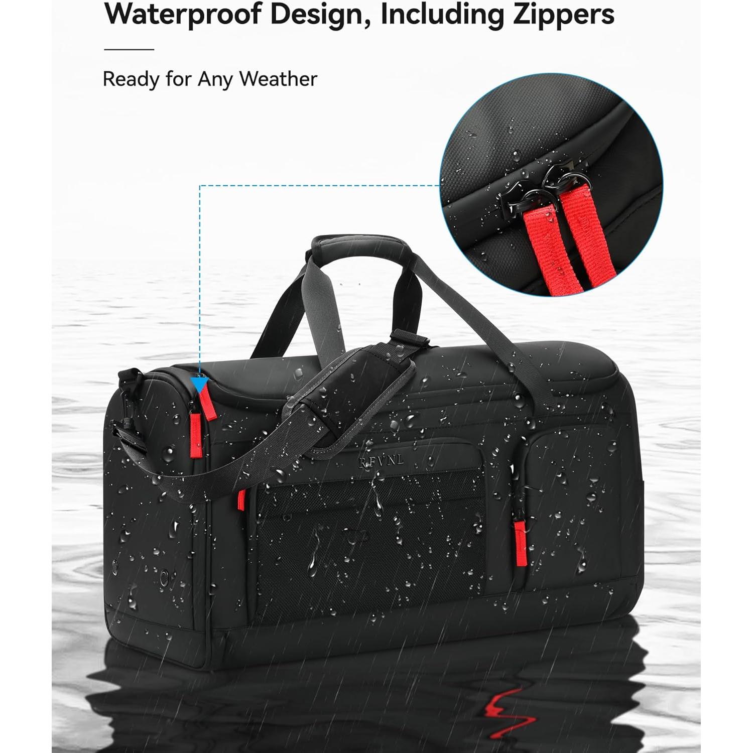 Bolsa de viaje impermeable RFVNL 70L 3 en 1 con compartimento para zapatos