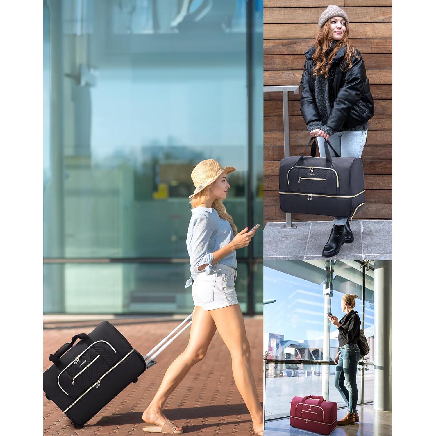 Bolsa de Viaje con Ruedas BAGSMART 45L Compartimento para Zapatos