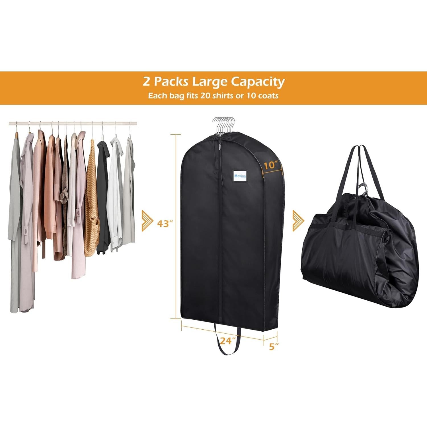 Bolsas de Ropa MISSLO para Viaje y Almacenamiento 2 Pzs