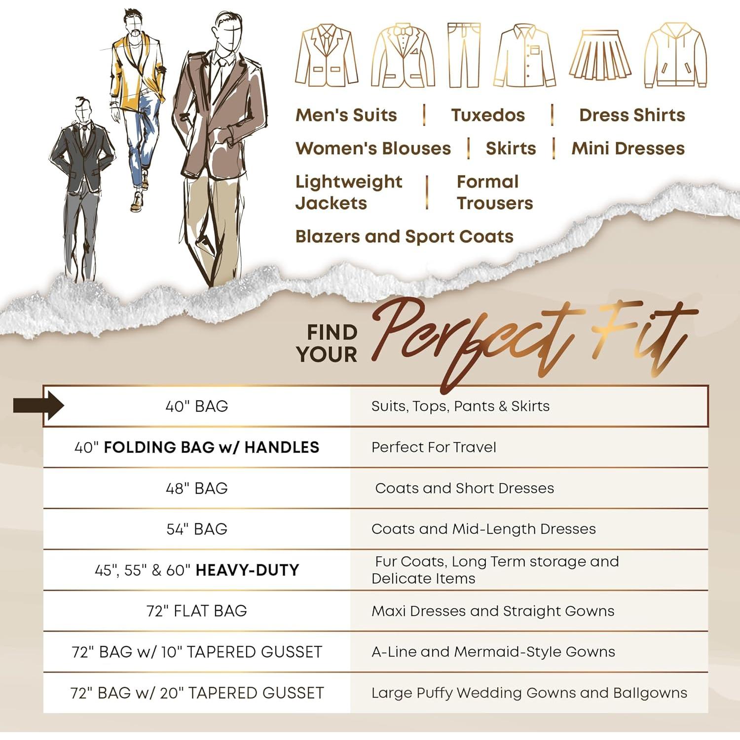 Bolsa de Viaje para Trajes Sus Bolsas 101.6x60.9cm Negro