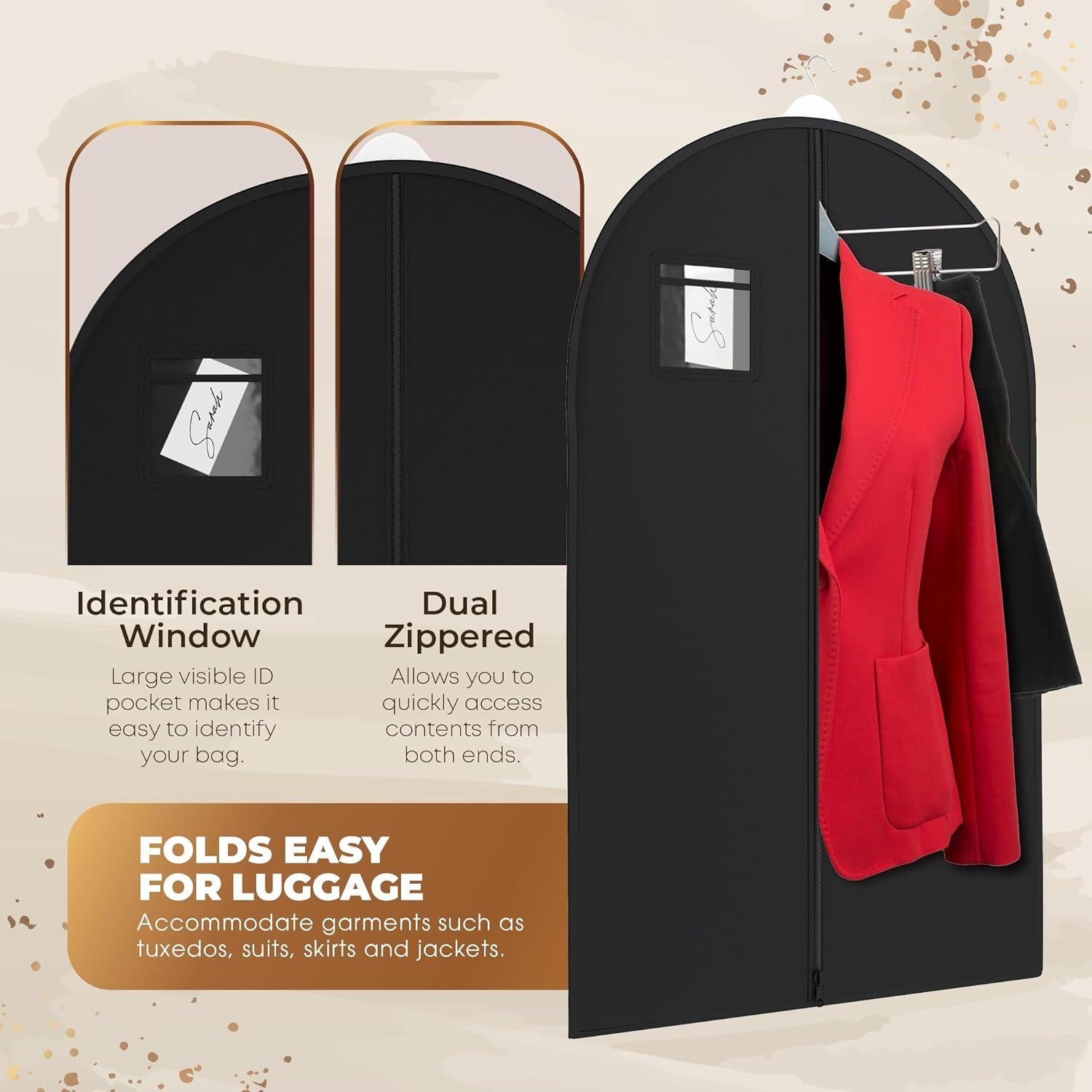 Bolsa de Viaje para Trajes Sus Bolsas 101.6x60.9cm Negro