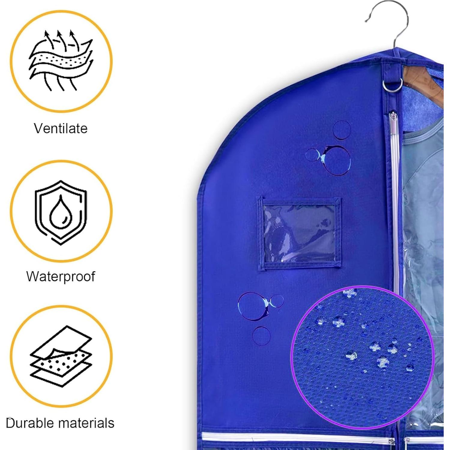 Bolsa de Ropa Colgante QEES 101.6 cm Azul Impermeable