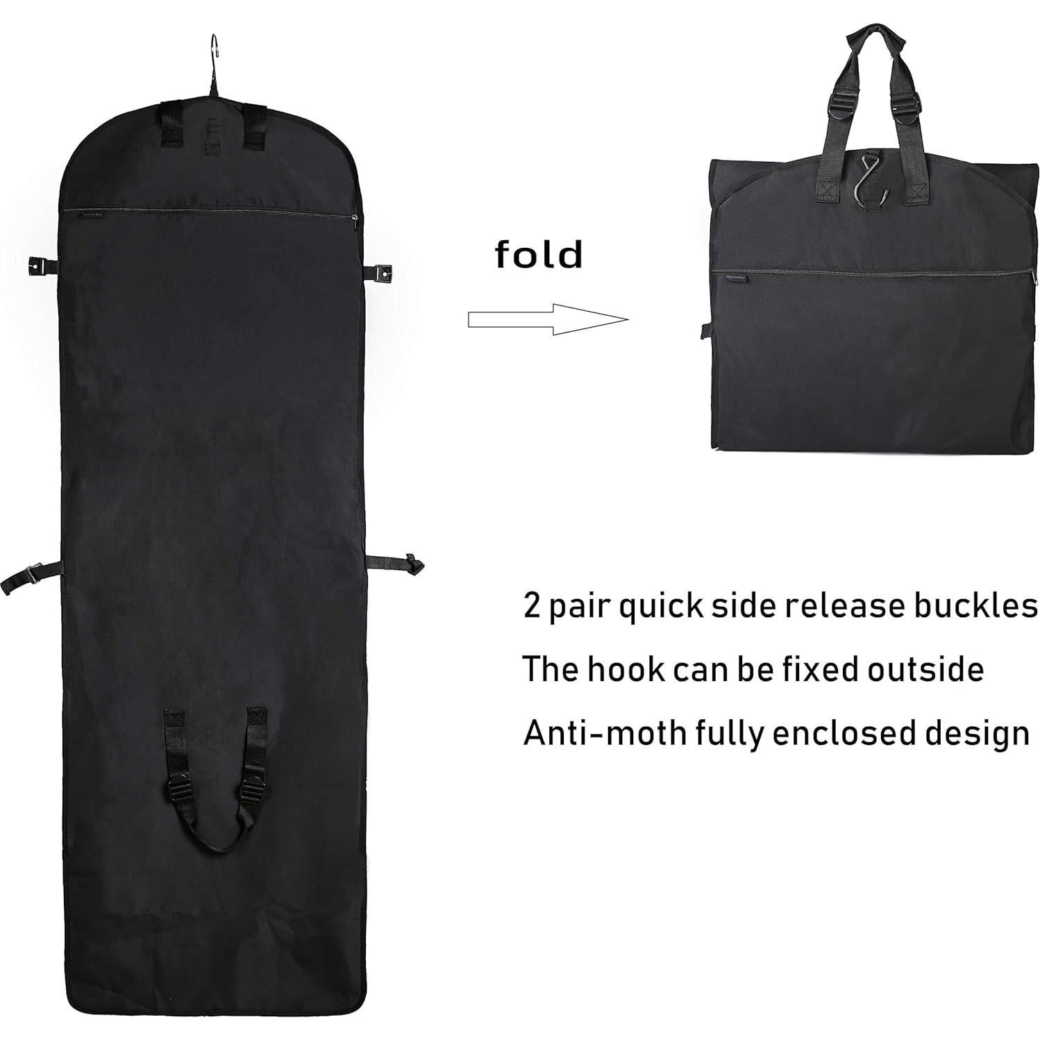 Bolsa de Ropa de Viaje 1step2dream 167.64 cm Negra Duradera