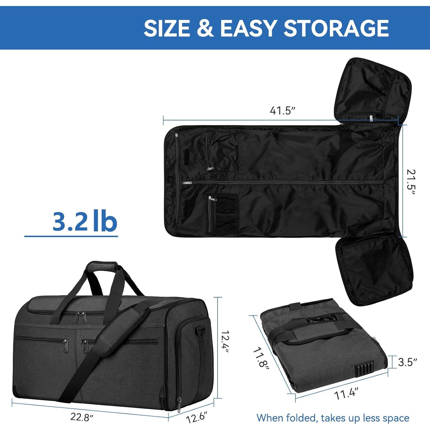 Bolsa de Viaje Bukere 3 en 1 Unisex 55L Gris Medianoche