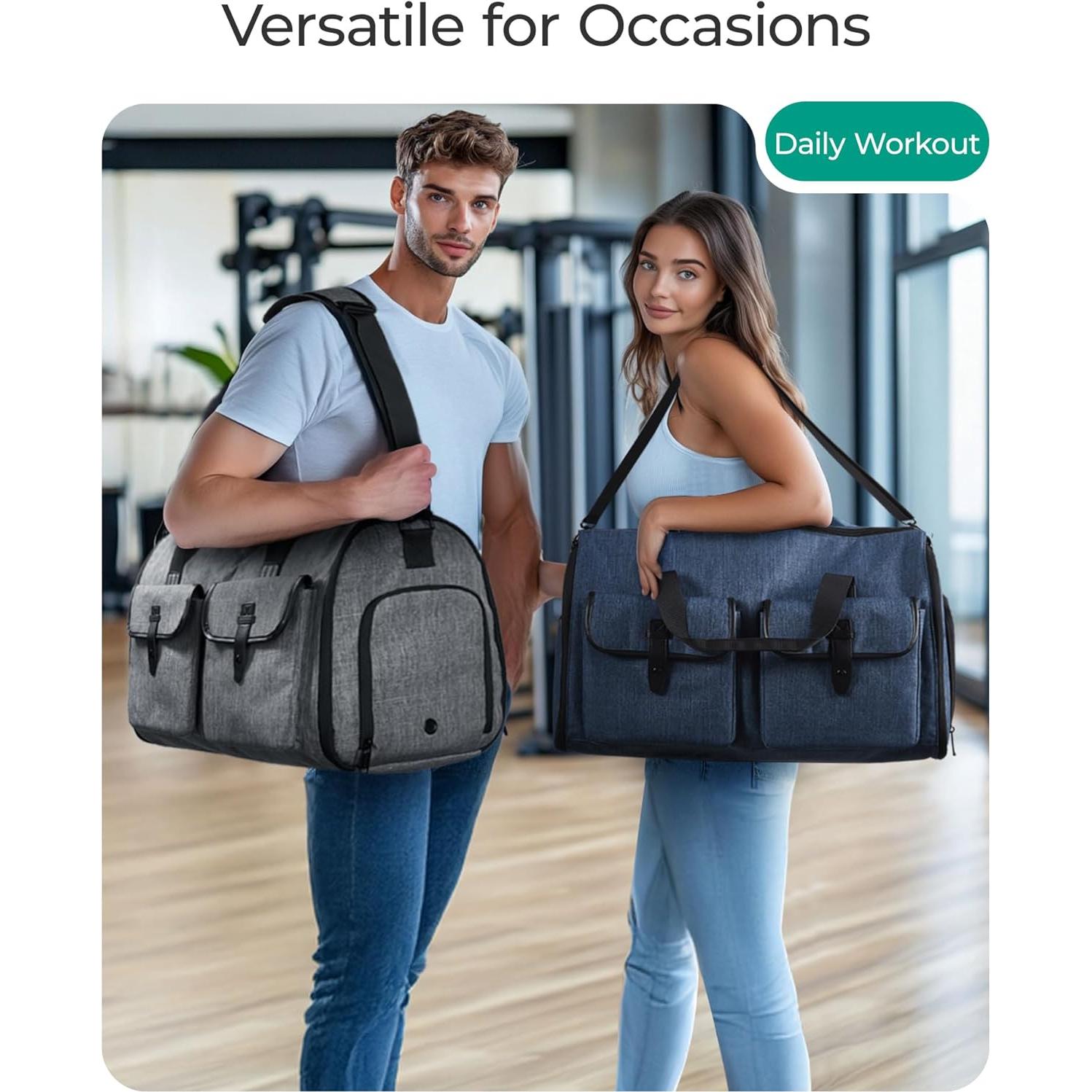 Bolsa de Ropa Duffle BAGSMART 2 en 1 Negra 45L