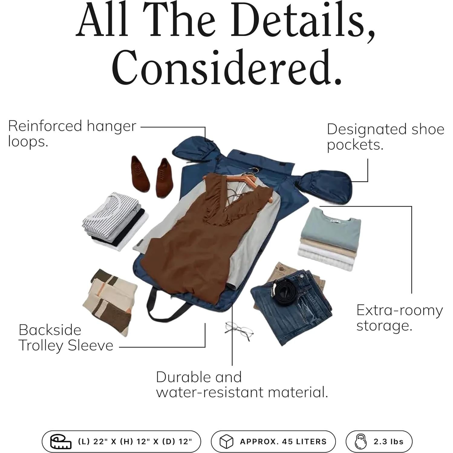 Bolsa de viaje 2 en 1 Halfday 45L con compartimento colgante