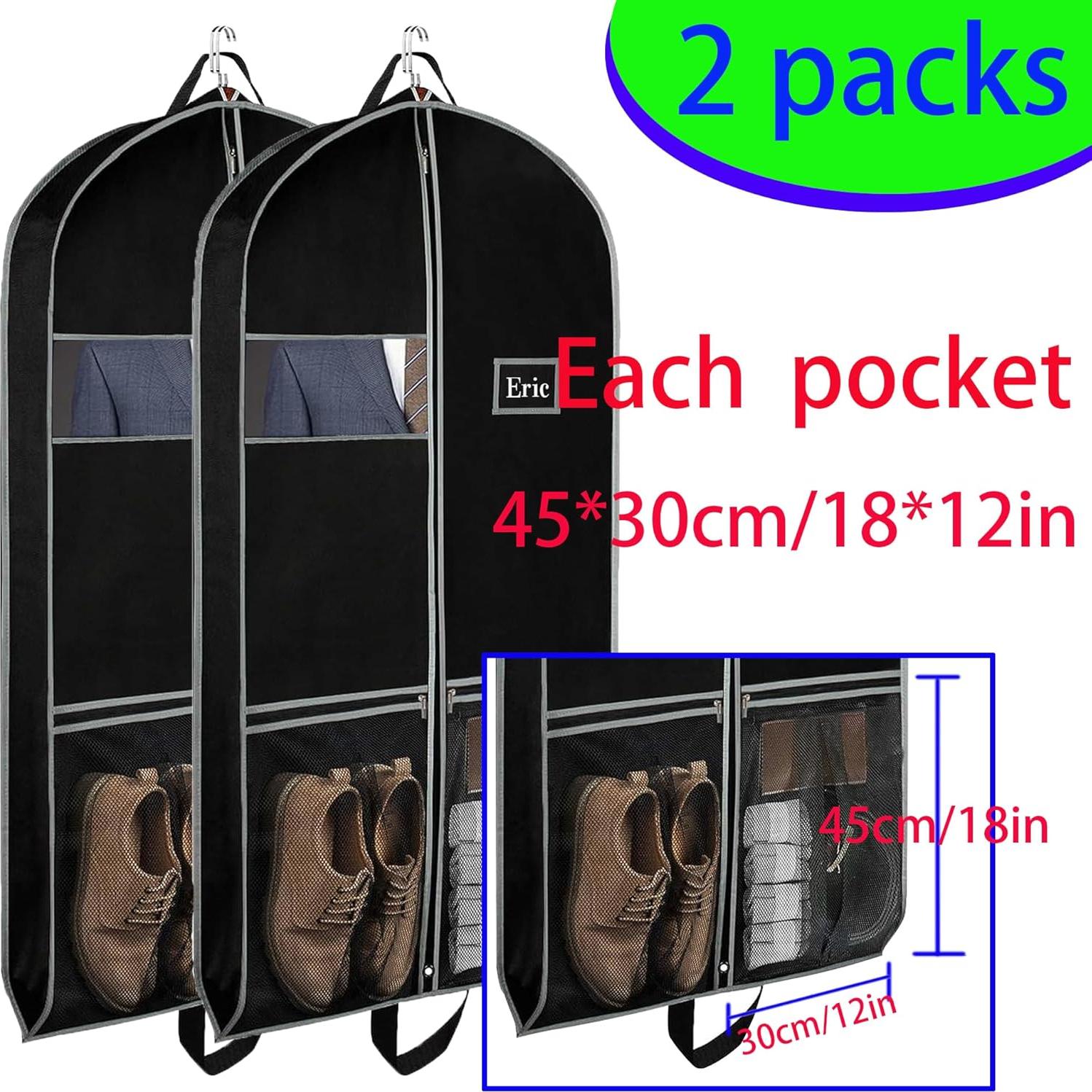 Paquete de 2 bolsas de traje colgantes MEGIESTO 109 cm