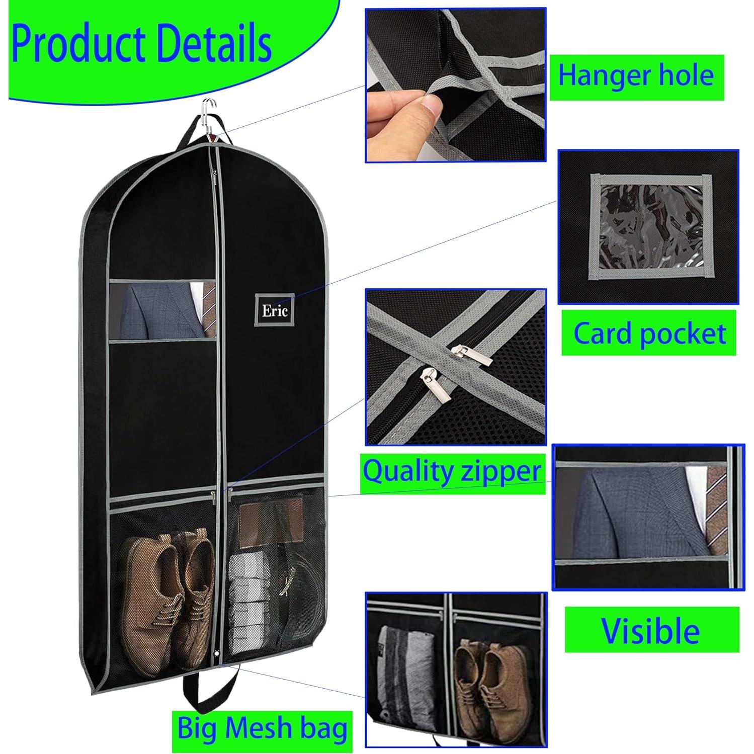 Paquete de 2 bolsas de traje colgantes MEGIESTO 109 cm