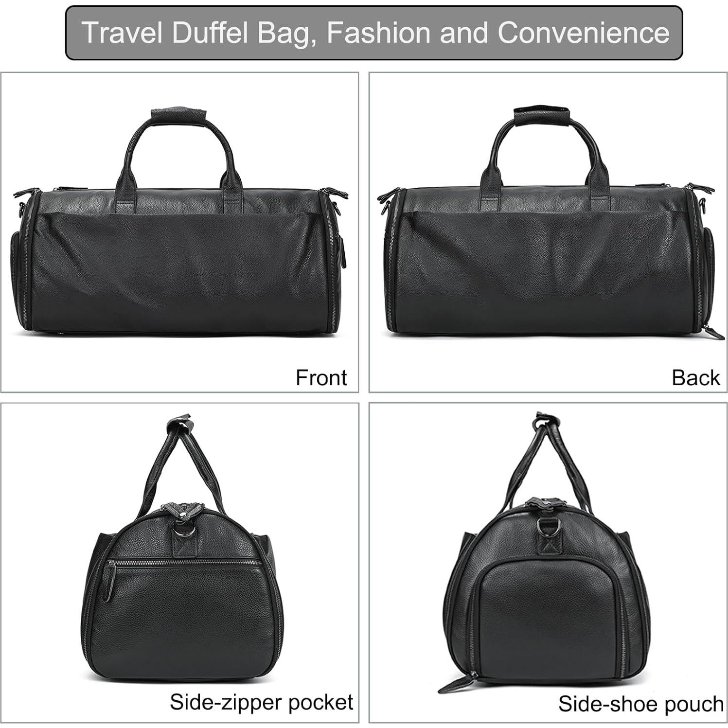 Bolsa de Garment de Cuero LUUFAN 45L con Compartimento para Zapatos