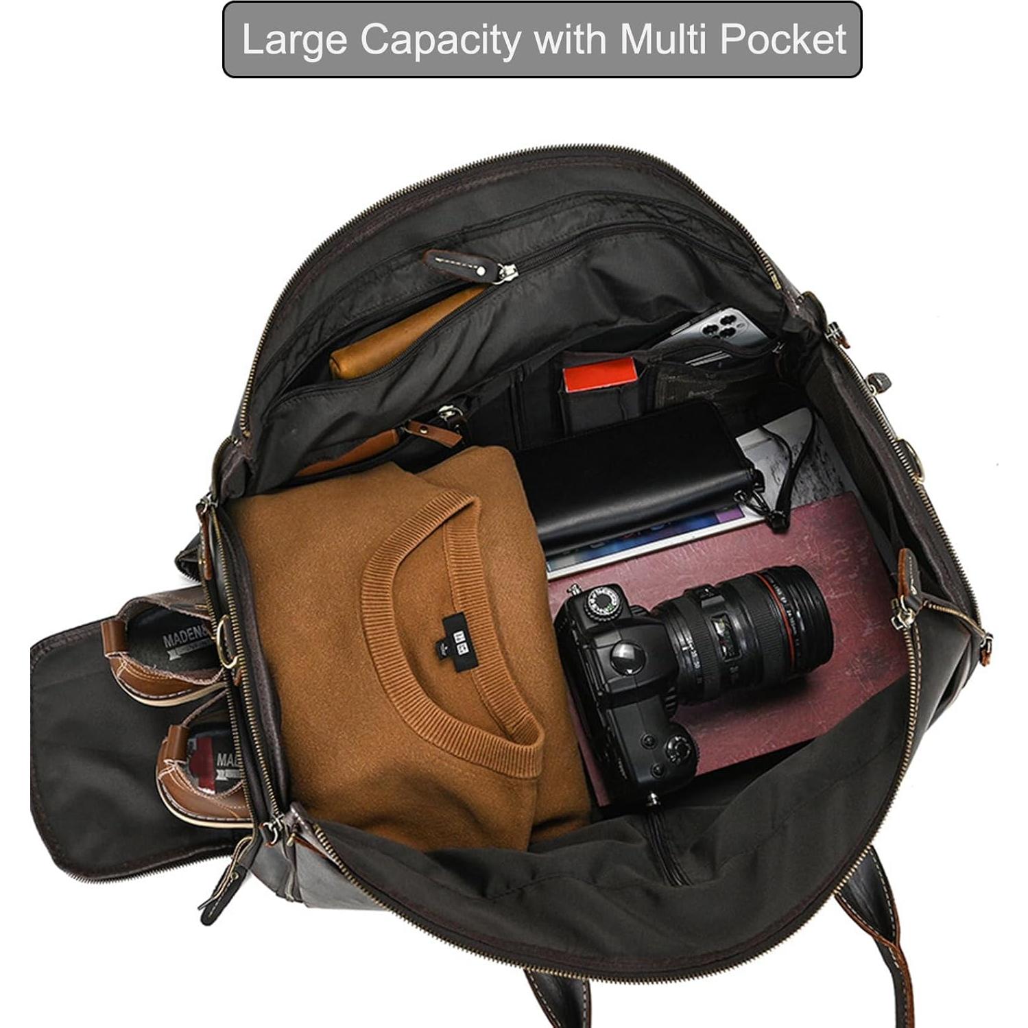 Bolsa de Garment de Cuero LUUFAN 45L con Compartimento para Zapatos