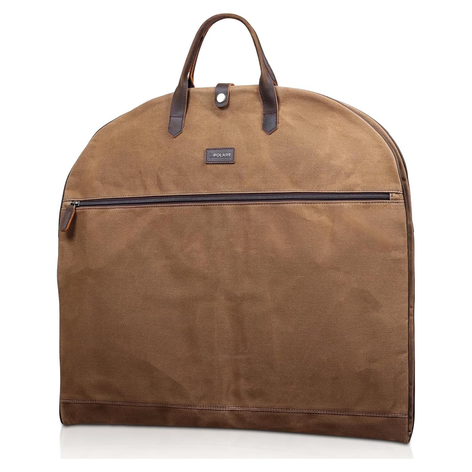 Bolsa de Viaje Polare 110 cm Lona Impermeable Cuero Marrón