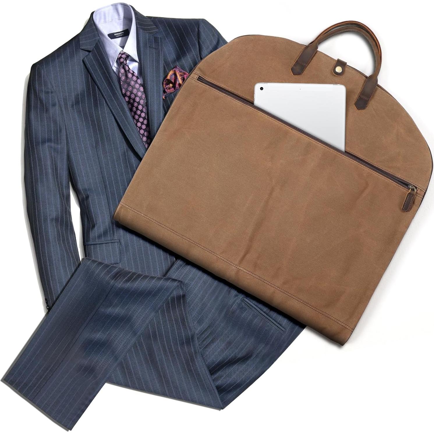 Bolsa de Viaje Polare 110 cm Lona Impermeable Cuero Marrón