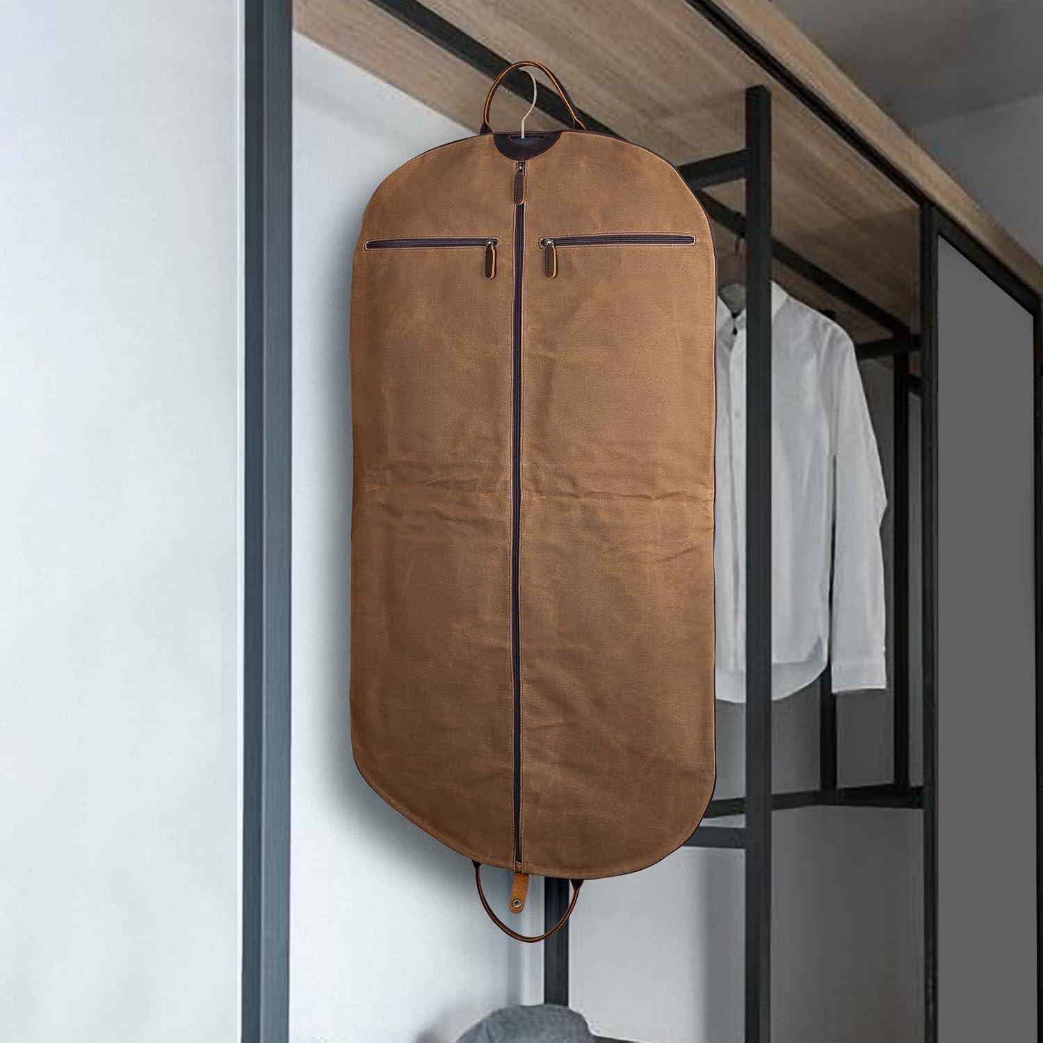 Bolsa de Viaje Polare 110 cm Lona Impermeable Cuero Marrón