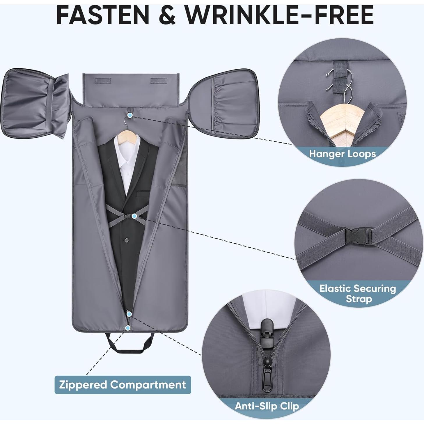 Bolsa de Ropa Convertible BALEINE 2 en 1 con Compartimento para Zapatos