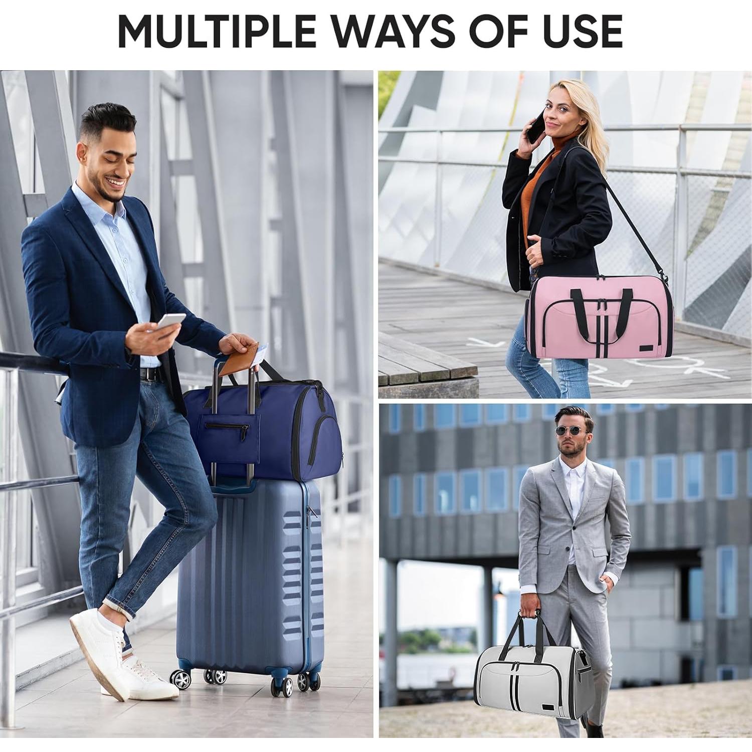 Bolsa de Ropa Convertible BALEINE 2 en 1 con Compartimento para Zapatos