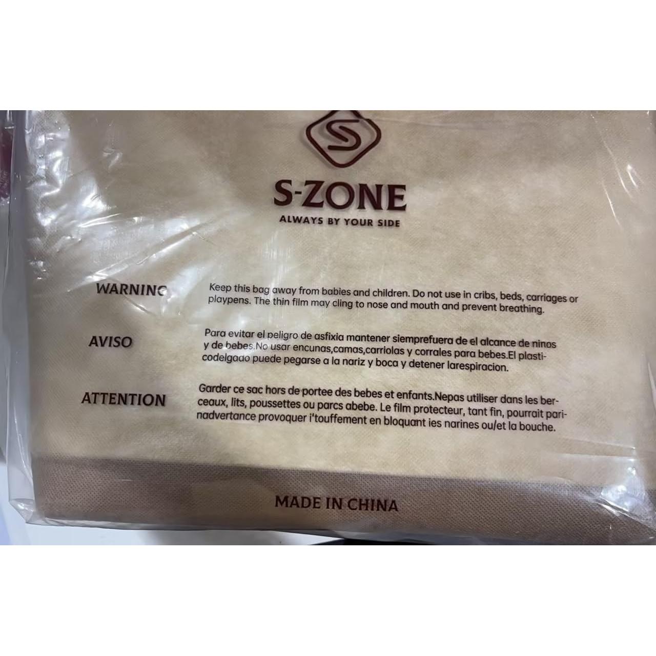 Bolsa de Ropa de Viaje S-ZONE 60L Duffle Colgante Negra