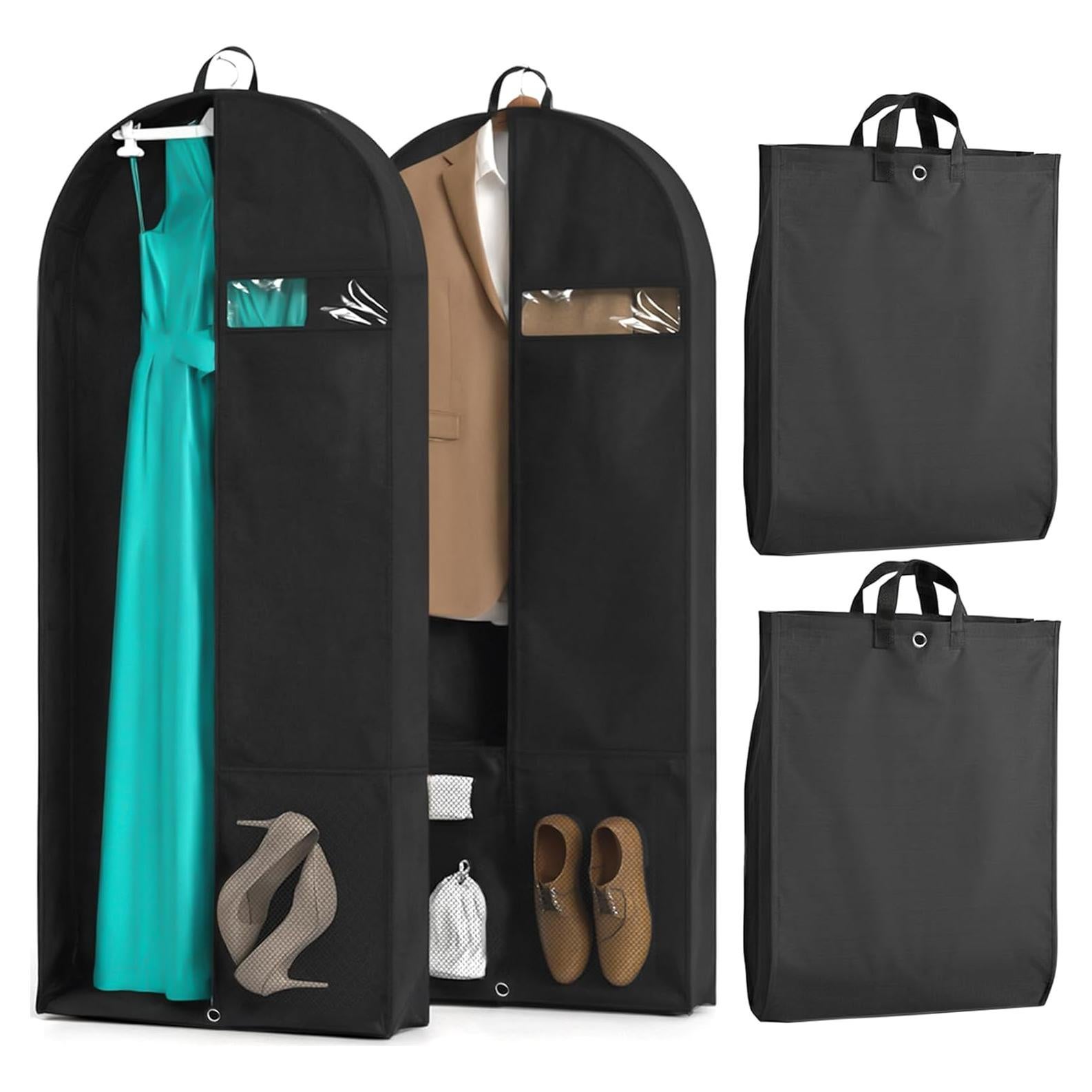 Bolsas de Ropa de Viaje Hopack 60" (152.4 cm) 2 Piezas Negro