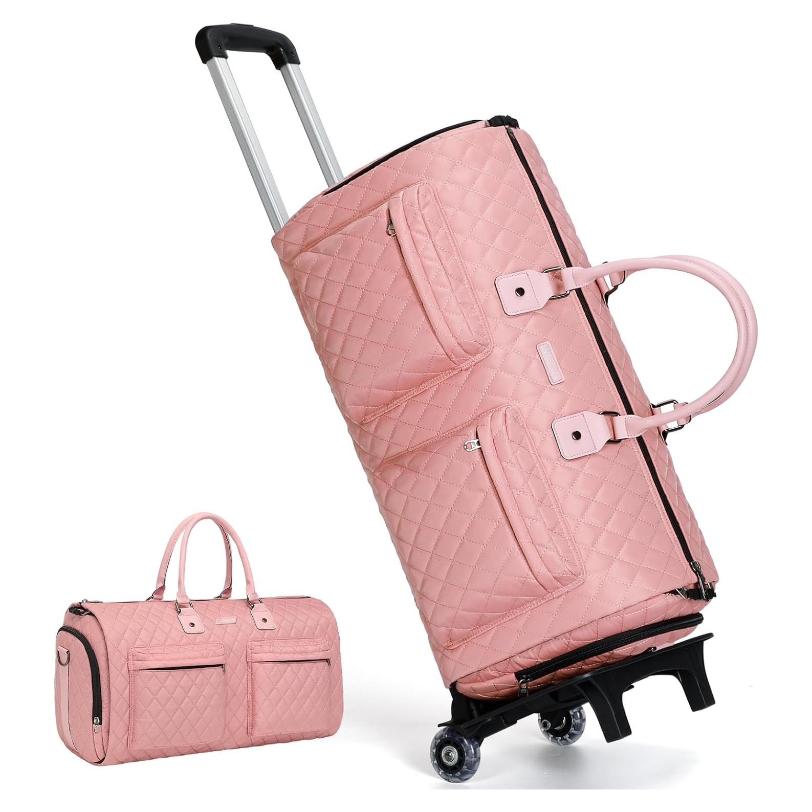Bolsa de Ropa Rodante RackVibe 3 en 1 Rosa 45L
