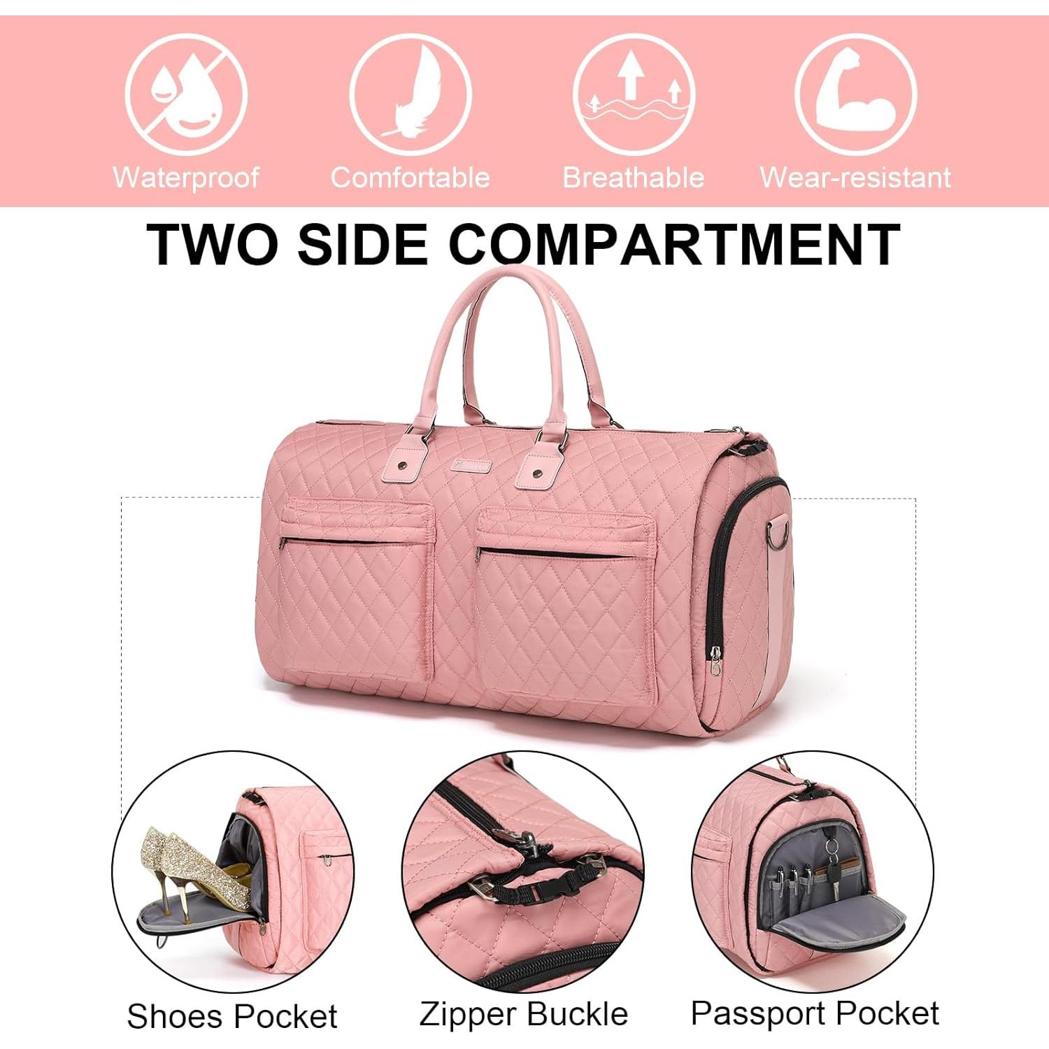 Bolsa de Ropa Rodante RackVibe 3 en 1 Rosa 45L