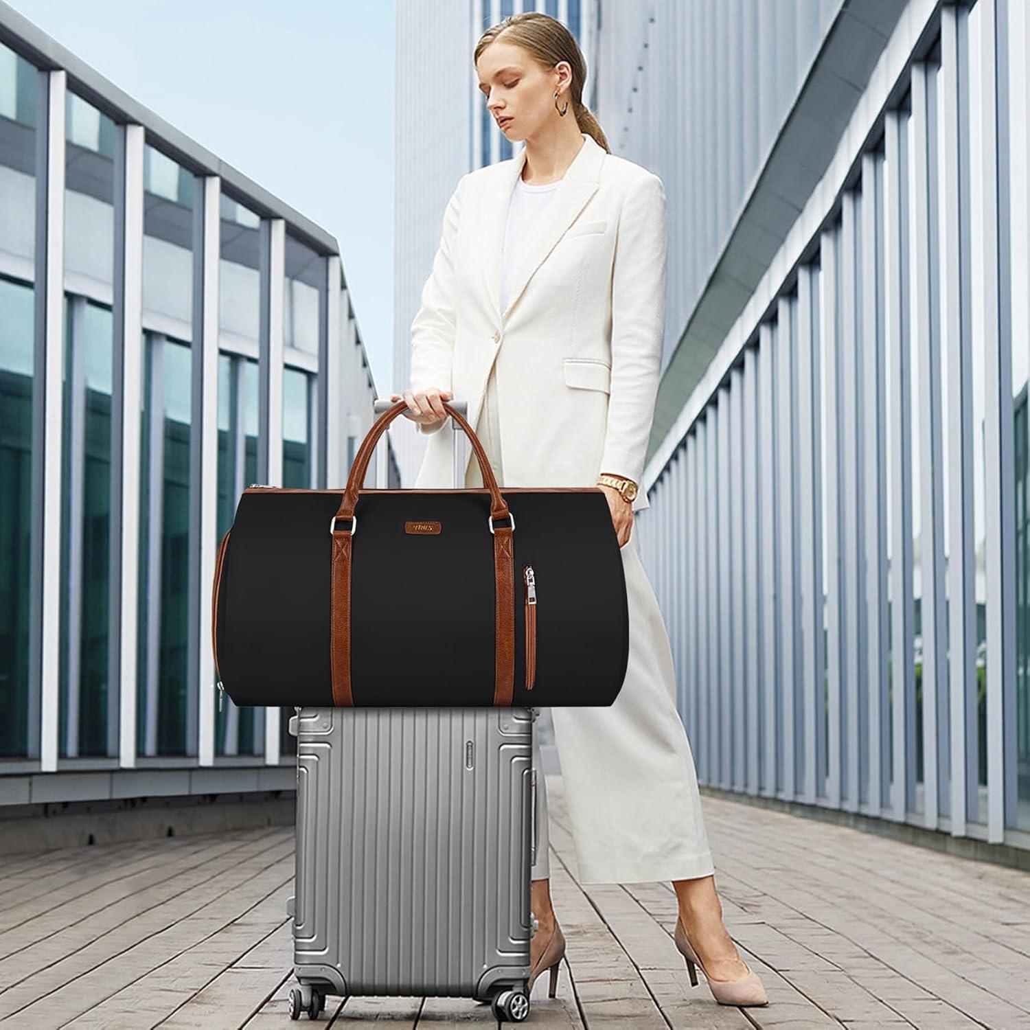 Bolsa Duffle de Prenda TIBES 2 en 1 Negra 53x29x33 cm