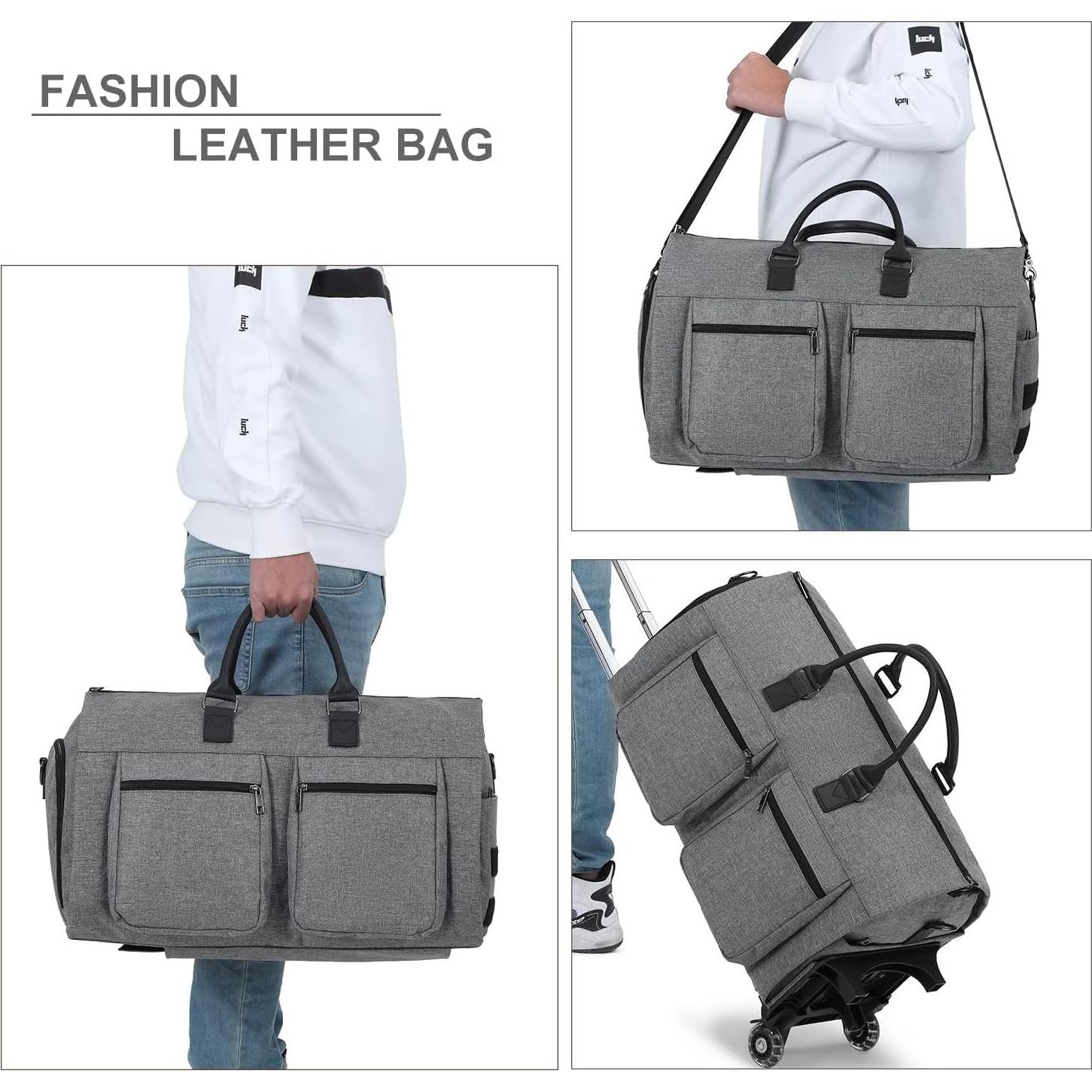 Bolsa de Duffle Rodante Seyfocnia Gris 55.88x27.94x30.48cm