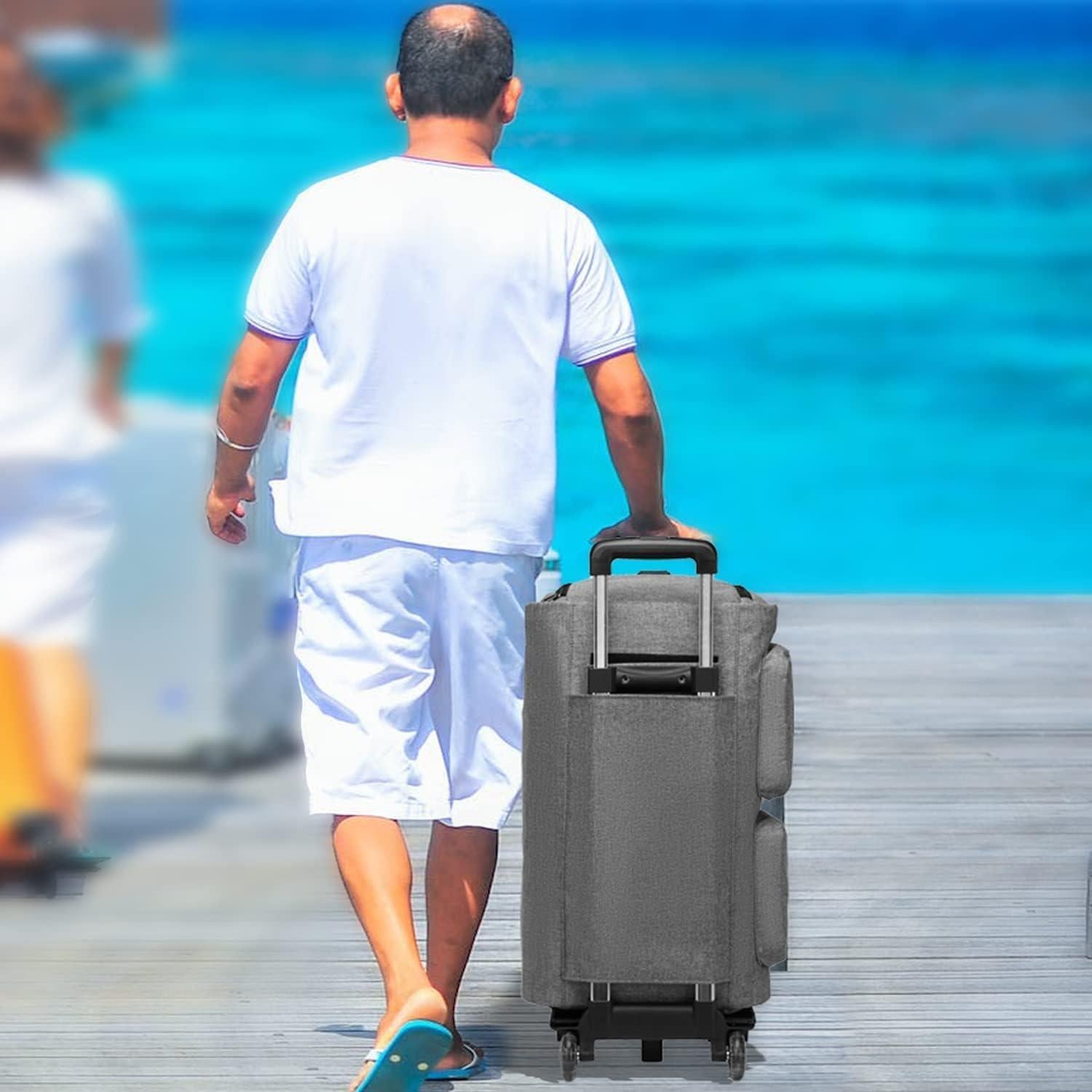 Bolsa de Duffle Rodante Seyfocnia Gris 55.88x27.94x30.48cm