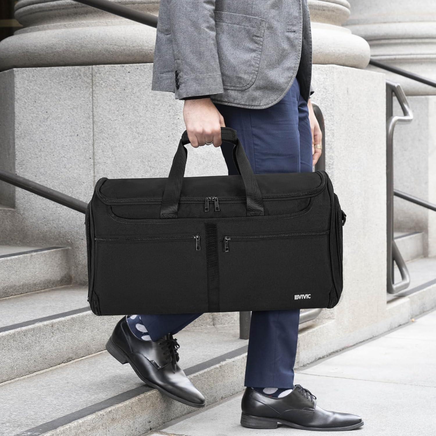 Bolsa de viaje duffle IBVIVIC Reise-Kleidersack negra 2 en 1