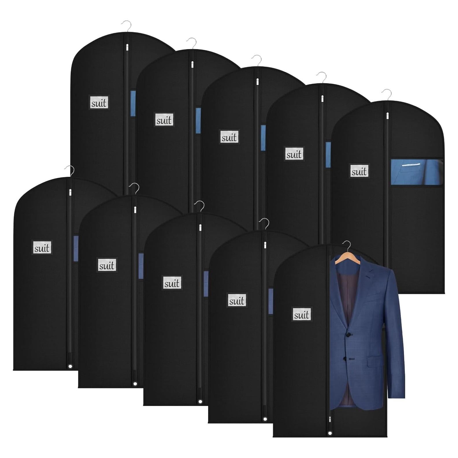 Bolsas para Trajes Univivi 10 Piezas 101.6 cm Negro