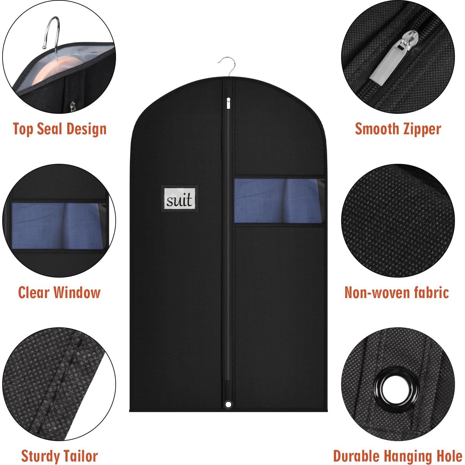 Bolsas para Trajes Univivi 10 Piezas 101.6 cm Negro