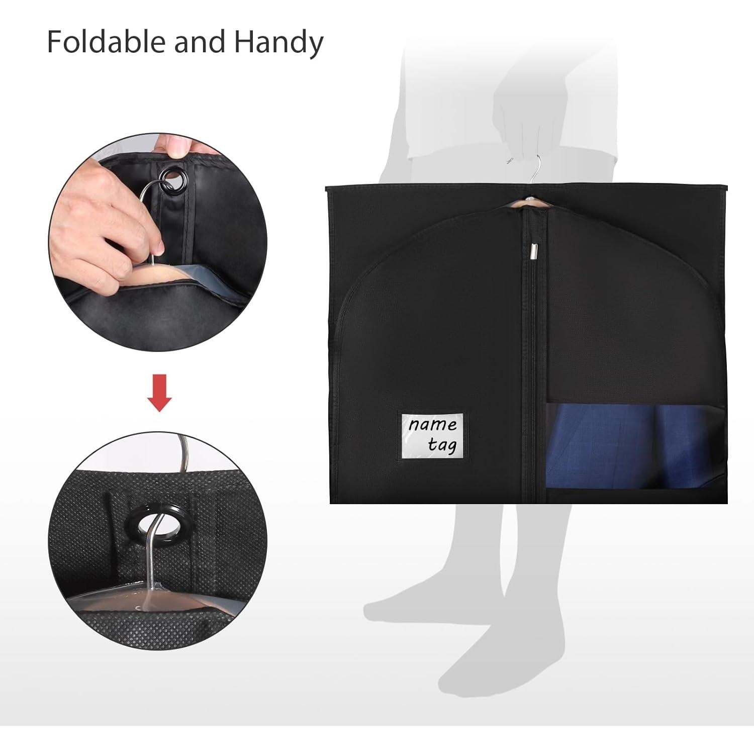 Bolsas para Trajes Univivi 10 Piezas 101.6 cm Negro