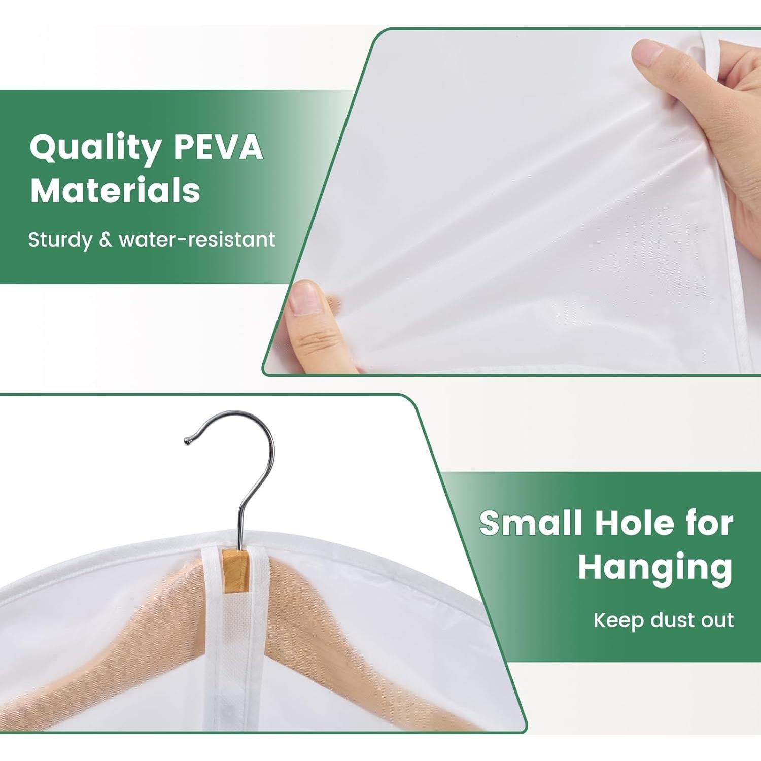 Bolsa de Ropa Translúcida Carbrea - 15 Paquetes 61x102/119/140 cm