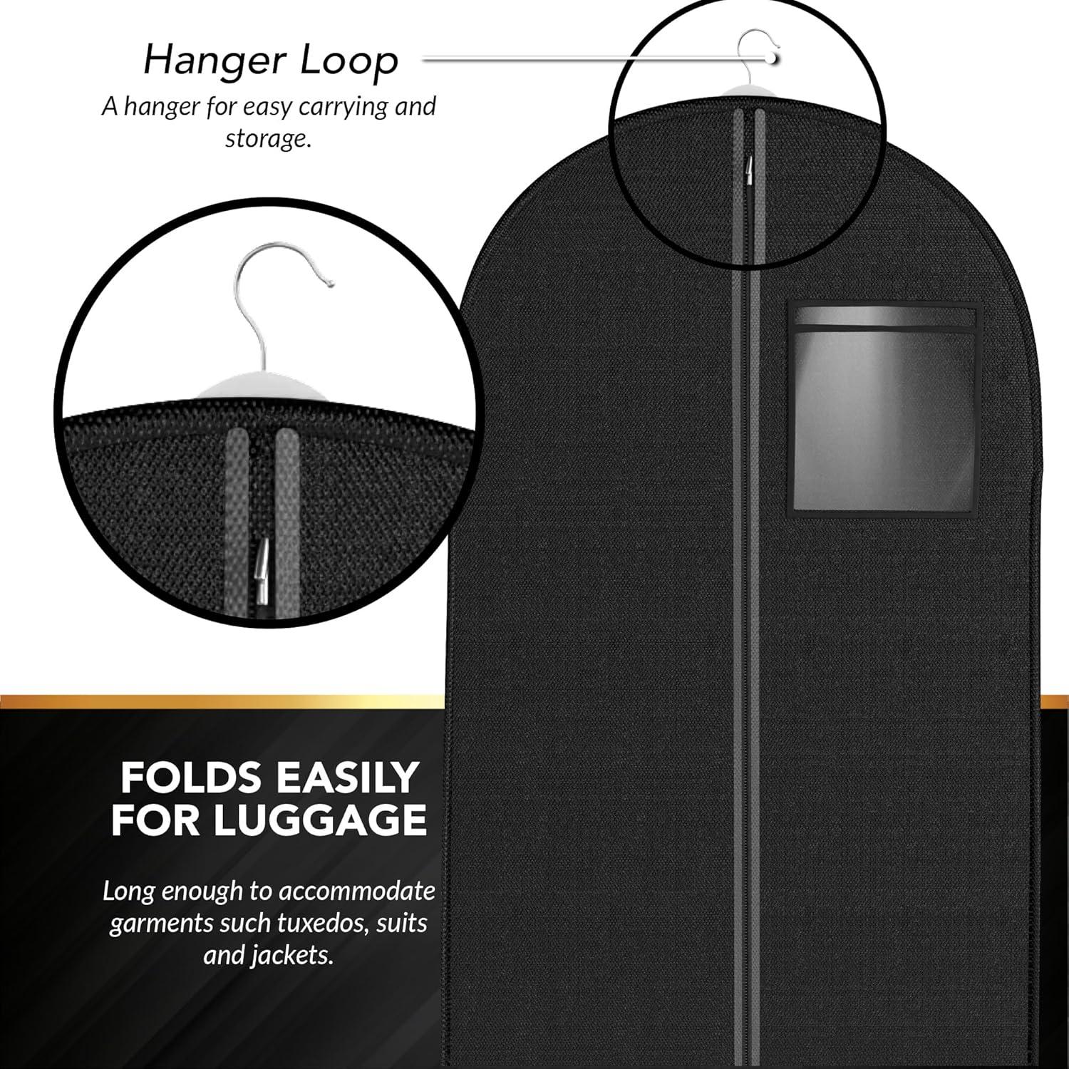 Bolsa de Traje Your Bags Tartan Negro 121.92x60.96cm Resistente