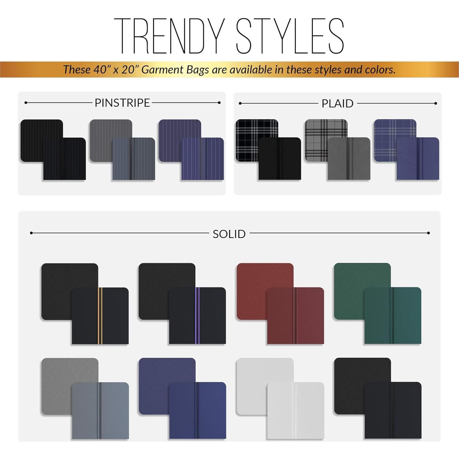 Bolsa de Traje Your Bags Tartan Negro 121.92x60.96cm Resistente