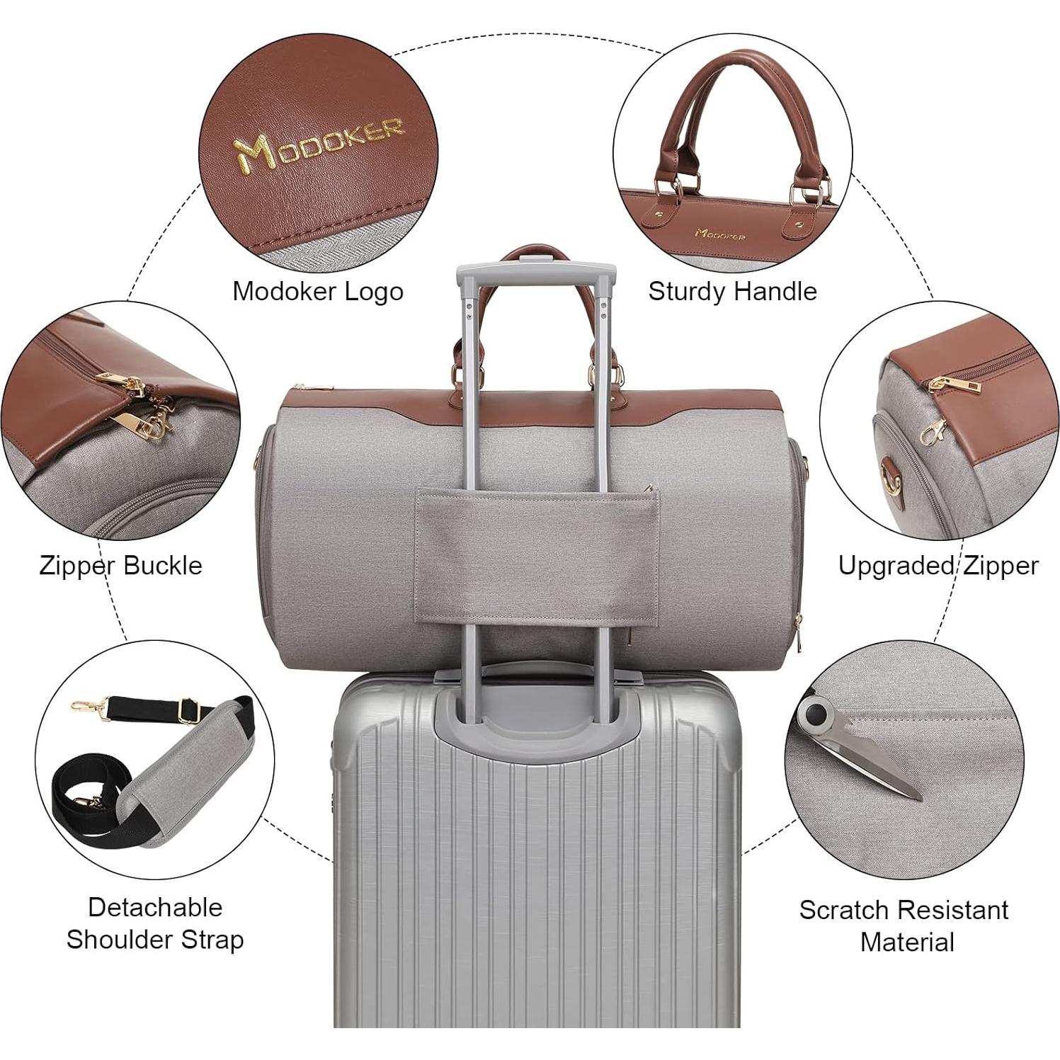 Bolsa de Ropa Convertible Modoker 45L con Compartimento para Zapatos