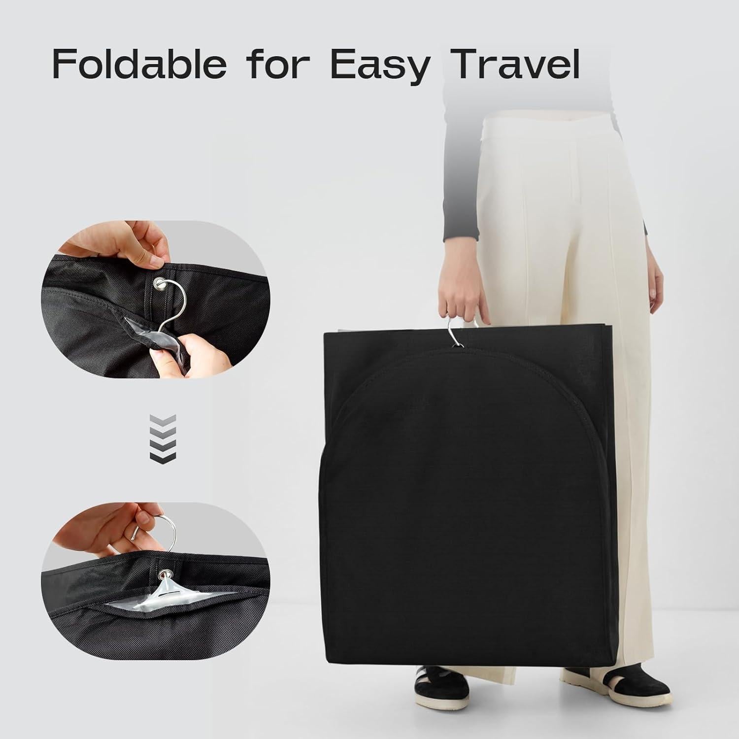 3 Pack Bolsas de Ropa de Viaje Hopack 101.6 cm Negro