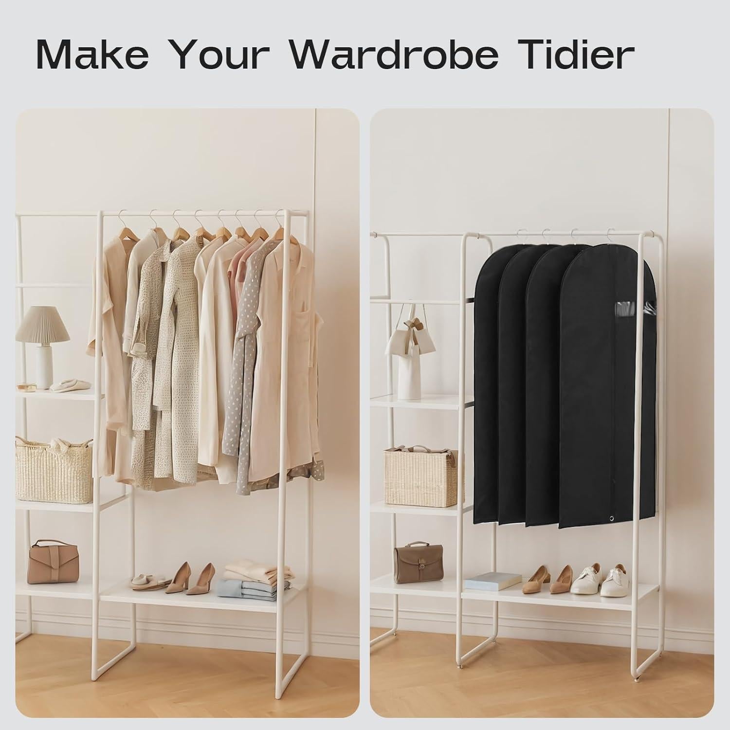 3 Pack Bolsas de Ropa de Viaje Hopack 101.6 cm Negro