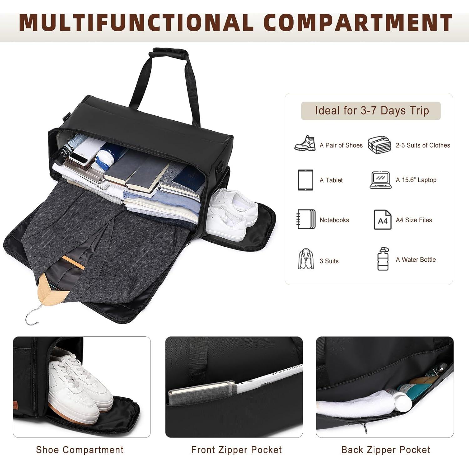 Bolsa de Ropa de Viaje BOLOSTA 3 en 1 Impermeable 55L