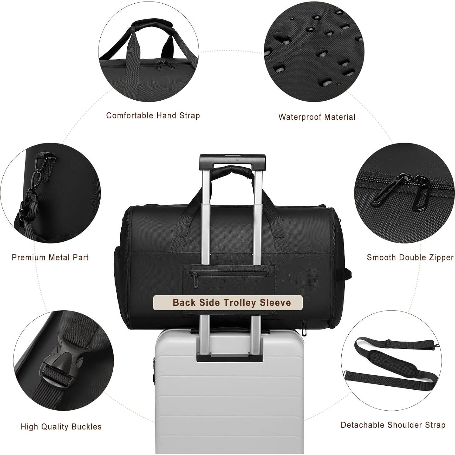 Bolsa de Ropa de Viaje BOLOSTA 3 en 1 Impermeable 55L