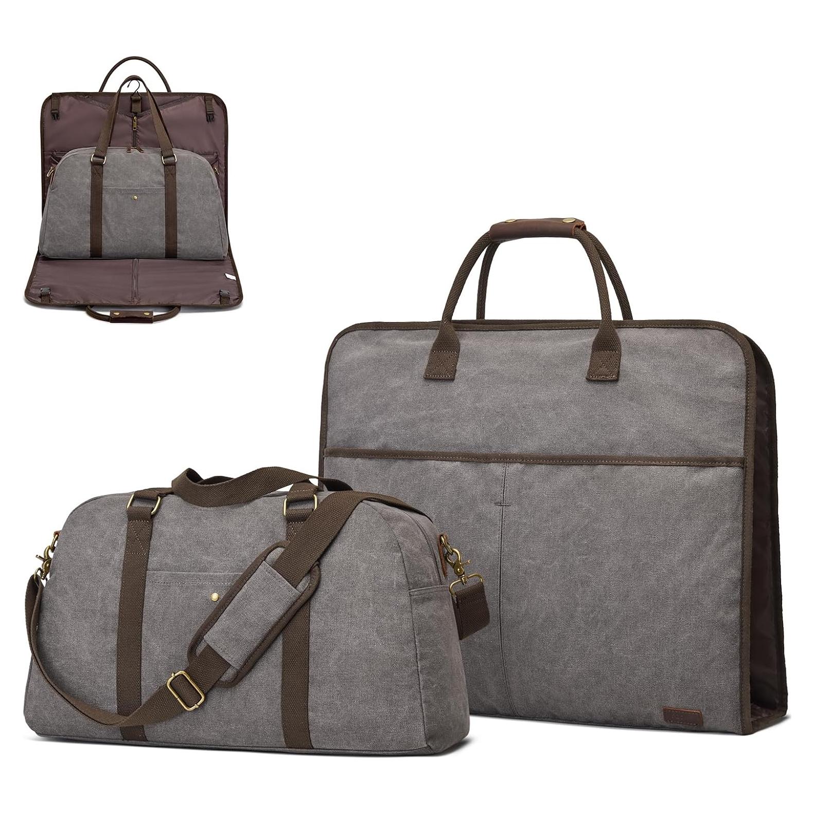 Bolsa de Viaje Duffle S-ZONE 2 en 1 Lona Gris 58.5x108.5 cm