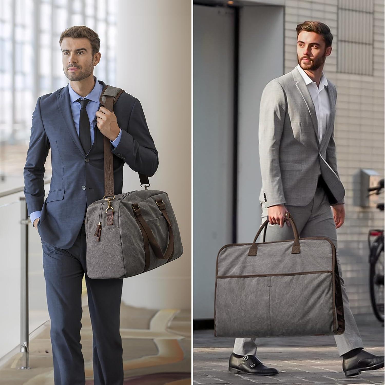 Bolsa de Viaje Duffle S-ZONE 2 en 1 Lona Gris 58.5x108.5 cm