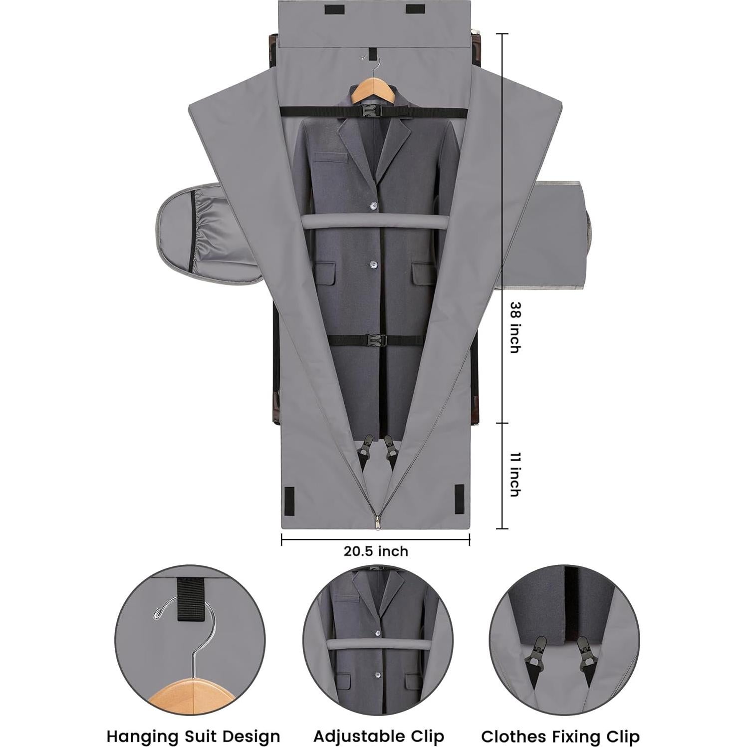 Bolsa de Viaje Duffle Jiefeike 2 en 1 con Compartimento para Zapatos