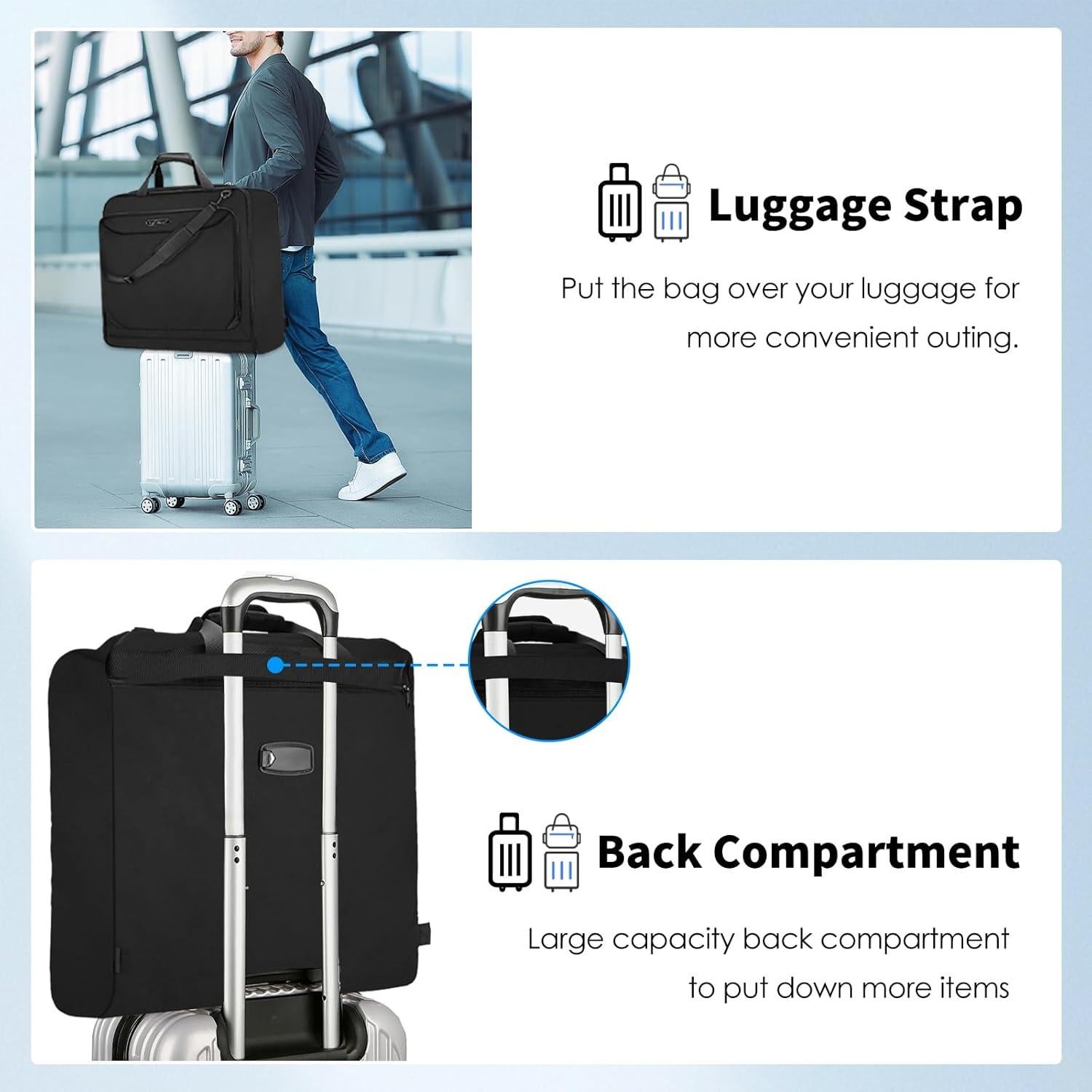 Bolsa de Ropa de Viaje Lychee Impermeable 66L Plegable