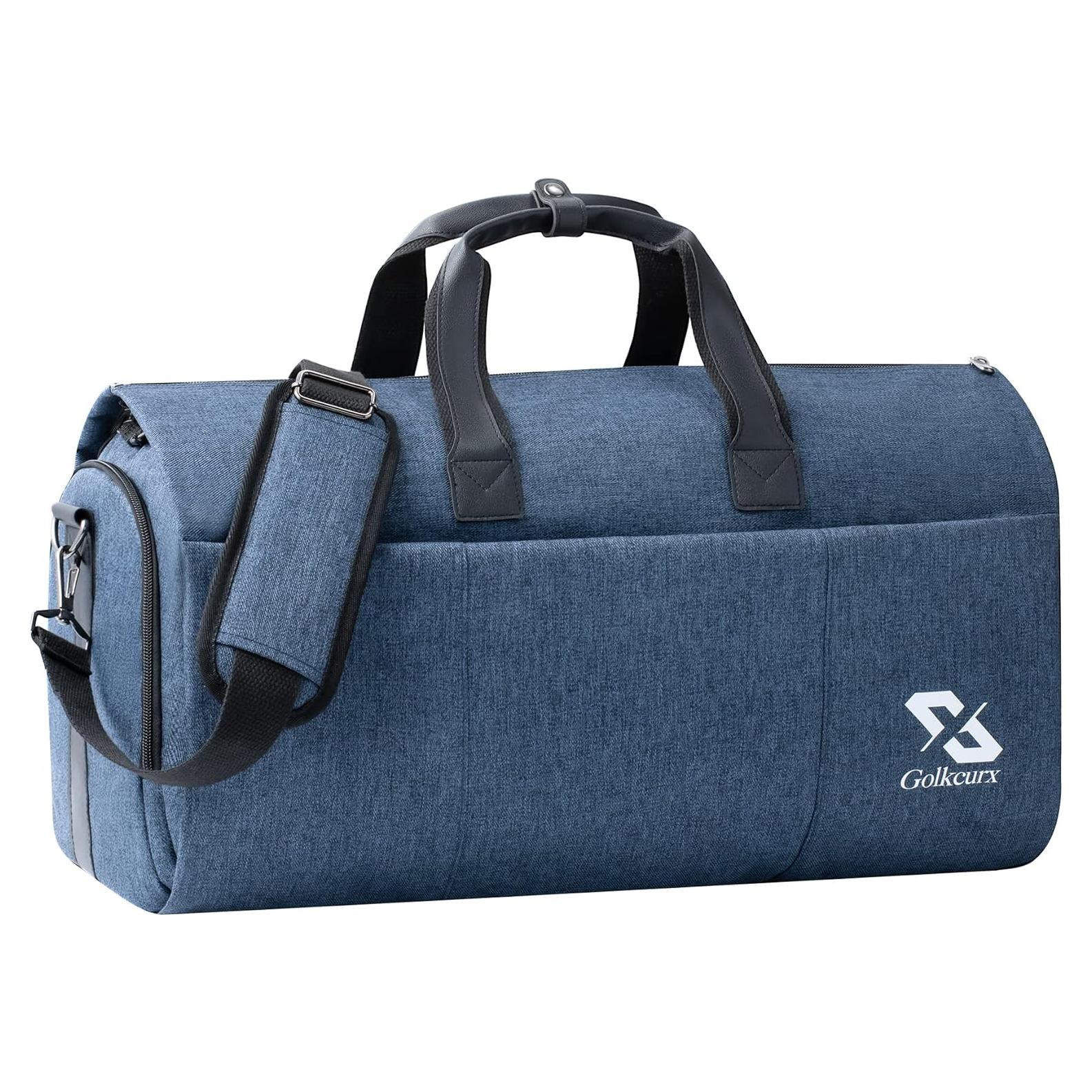 Bolsa de Ropa Convertible Golkcurx 2 en 1 Azul - Duffle y Colgante