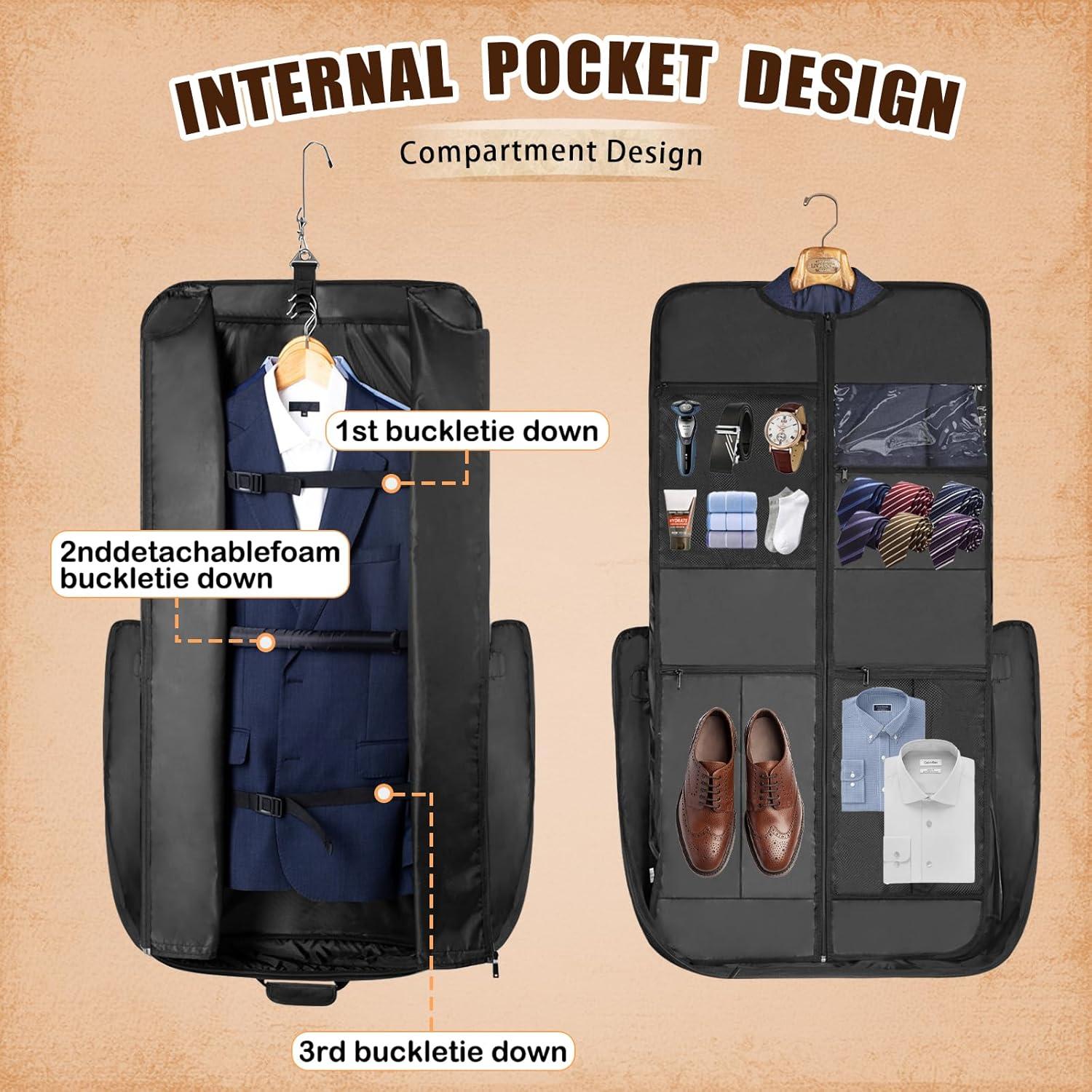 Bolsa de viaje para prendas Noozion gris 119.4x61 cm