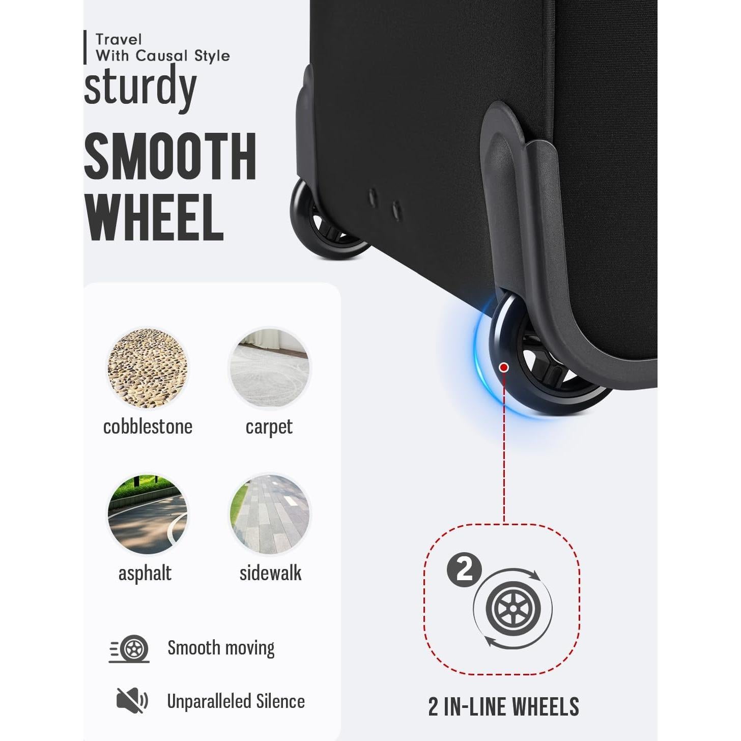 Bolsa de Ropa Rodante MATEIN con Compartimento para Laptop 43.9 cm