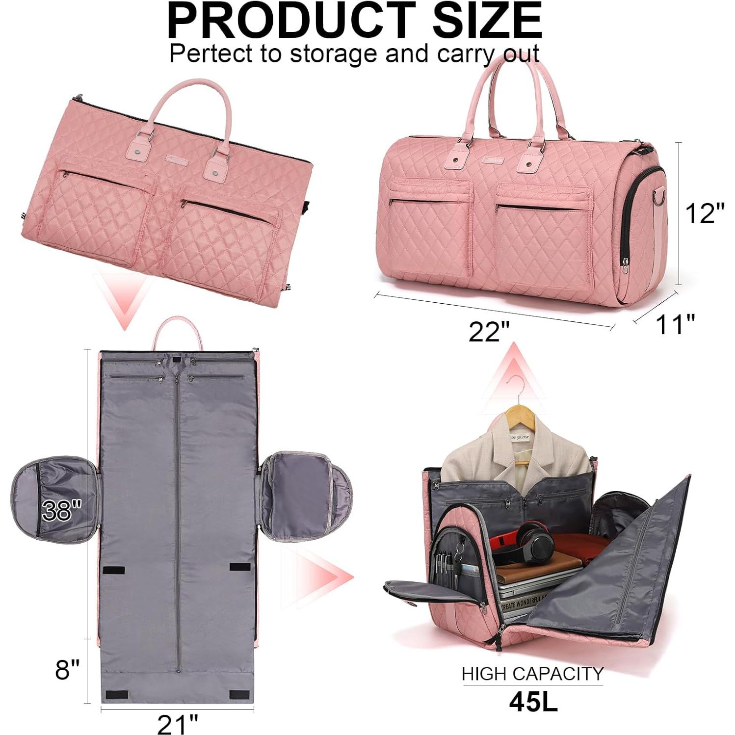 Bolsa de Ropa Rodante Modoker 3 en 1 Rosa 45L