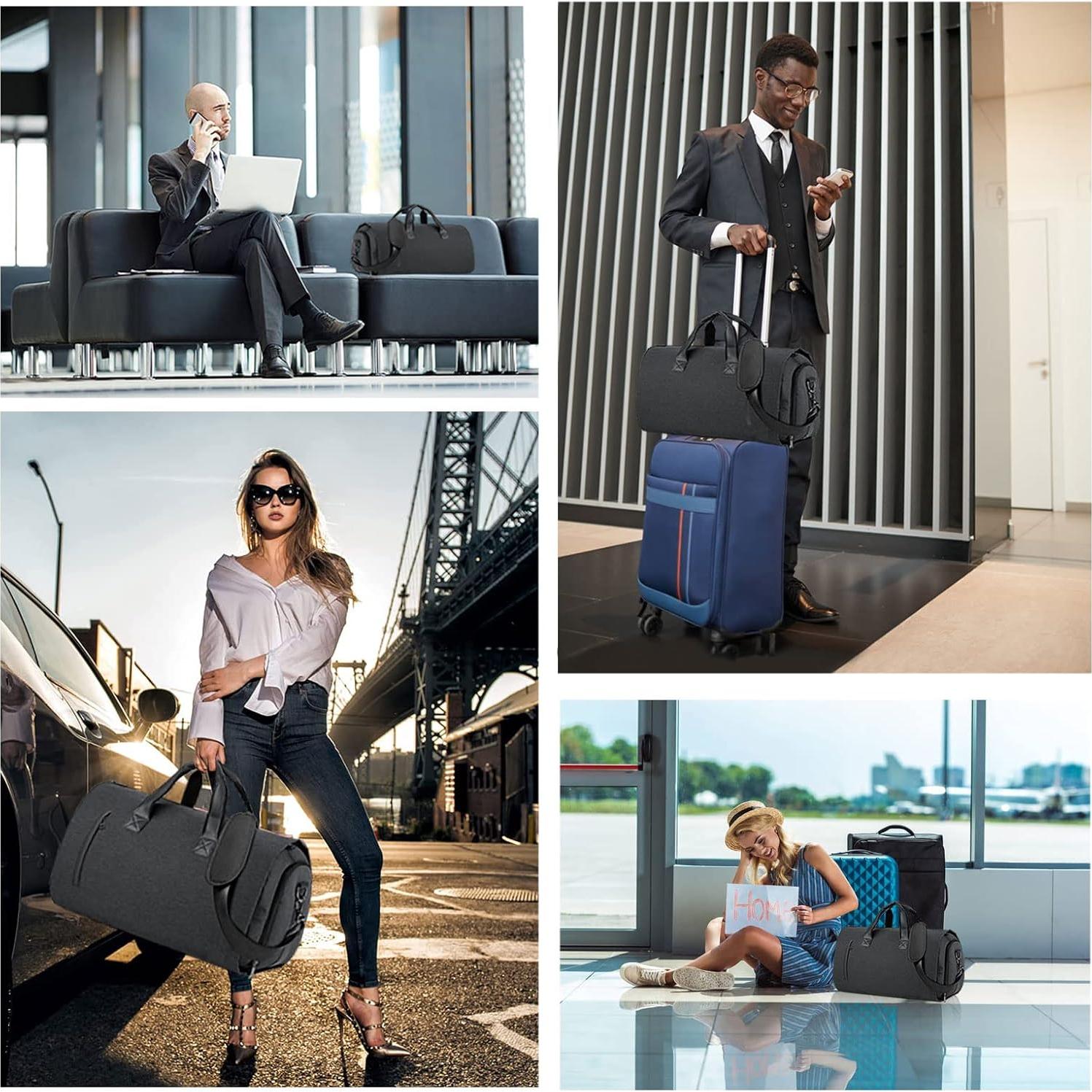 Bolsa de Ropa Duffel MOVOYEE 45L - Convertible con Compartimento para Zapatos